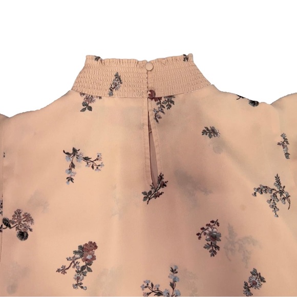 Vince Camuto Smocked Neck Ruffle Sleeve Blouse in Belini - Picture 7 of 11